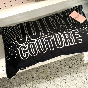 Juicy Couture pillow black & silver NWT